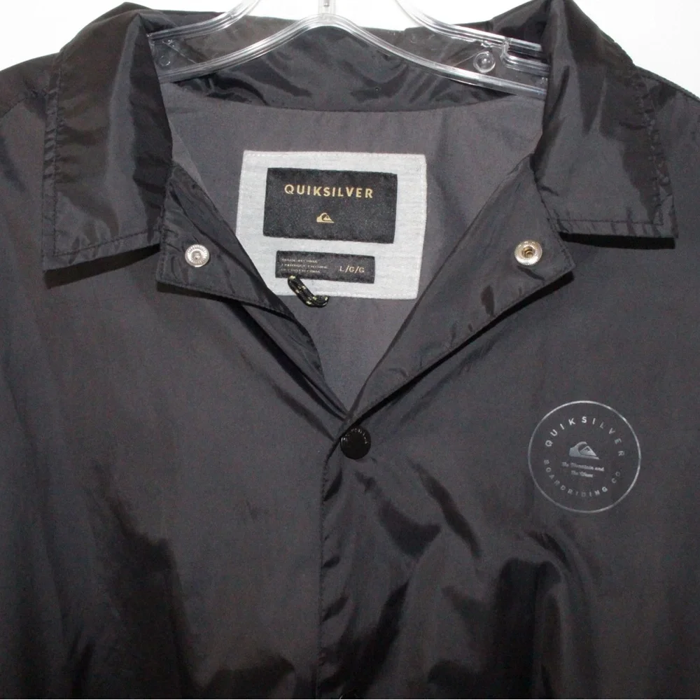 QuikSilver Black Surf Coach Jacket - Picture 3 of 4